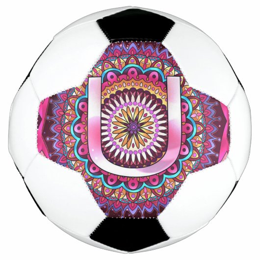 Alphabet U mandala Fußball (Vorderseite)