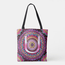 Alphabet U mandala Tasche