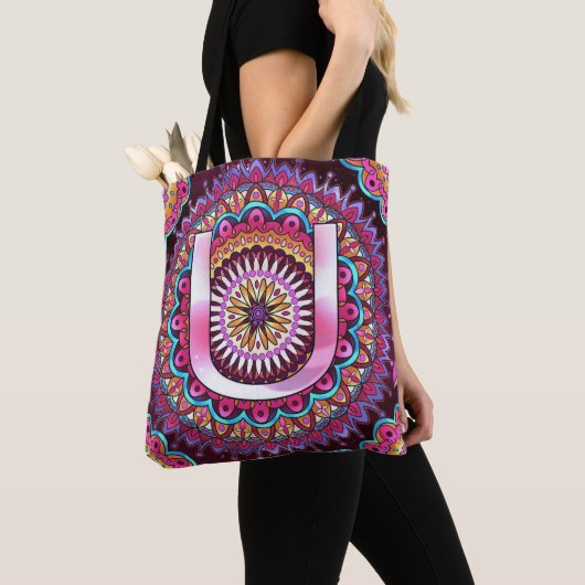 Alphabet U mandala Tasche (Von Nahem)