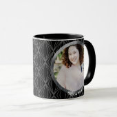 Alphabet U Monogram Handwriter-Foto Tasse (VorderseiteRechts)