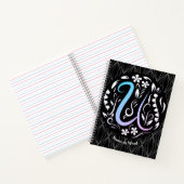 Alphabet U Monogram Handwriting Notizblock (Innenseite)