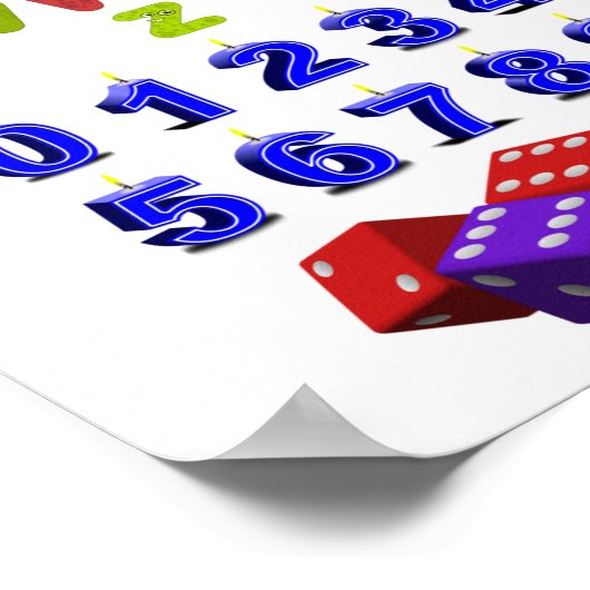 Alphabet- und Numbers-Plakat Poster (Ecke)