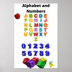 Alphabet- und Numbers-Plakat Poster