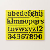 Alphabet- und numerische Entwürfe Puzzle (Horizontal)
