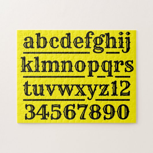 Alphabet- und numerische Entwürfe Puzzle (Horizontal)