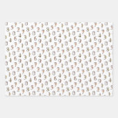 Alphabet- und Nummernmuster Geschenkpapier Set (Vorderseite 3)