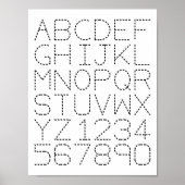 Alphabet und Nummernplakat Poster (Vorne)