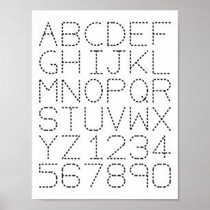 Alphabet und Nummernplakat Poster