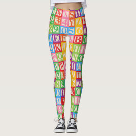 Alphabet und Zahlen Leggings