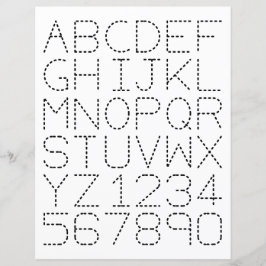 Alphabet- und Zahlenverfolgungsblätter