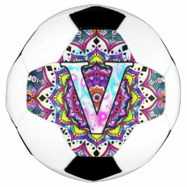 Alphabet V mandala Fußball