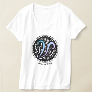 Alphabet V Monogram Handwriting T-Shirt