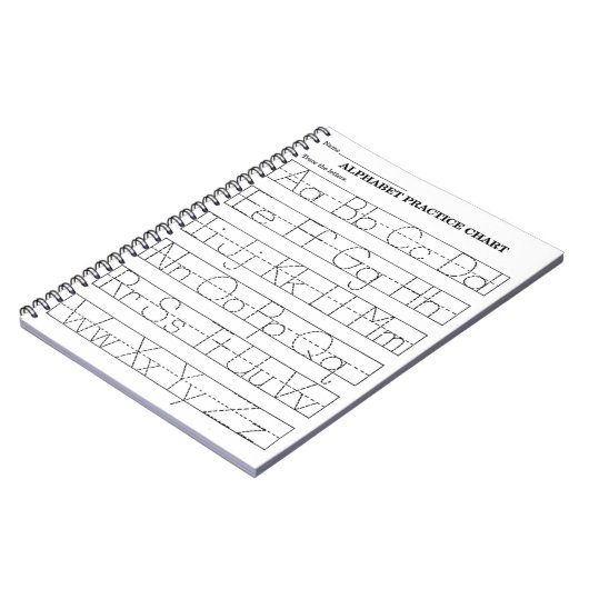 Alphabet-Verfolgung Notizblock (Linke Seite)