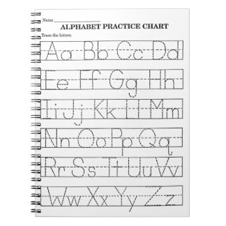 Alphabet-Verfolgung Notizblock