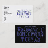 Alphabet-Visitenkarte des 9. Jahrhunderts Visitenkarte (Vorne/Hinten)