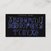Alphabet-Visitenkarte des 9. Jahrhunderts Visitenkarte (Rückseite)