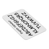 Alphabet von Janz White Smoke 3x4 Magnet (Rechte Seite)