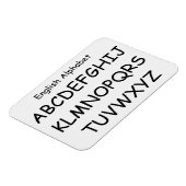 Alphabet von Janz White Smoke 3x4 Magnet (Linke Seite)
