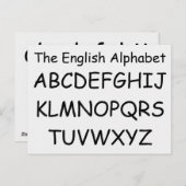 Alphabet von Janz White Smoke ABCs Postkarte (Vorne/Hinten)