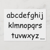 Alphabet von Janz White Smoke ABCs Postkarte (Rückseite)