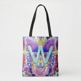 Alphabet W mandala Tasche