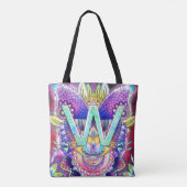 Alphabet W mandala Tasche (Rückseite)