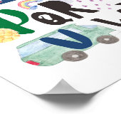 Alphabet Wall Art, Aquarellfarben ABC Kinderdekora Poster (Ecke)