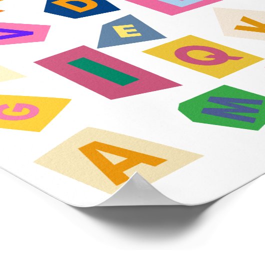 Alphabet Wall Art für Ihre Kinder Zimmer. Poster (Ecke)