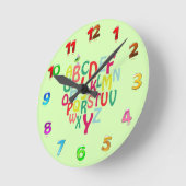 Alphabet-Wall-Uhr Runde Wanduhr (Winkel)
