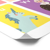 Alphabet Wand Art Alphabet Tiere Kinderzimmer Poster (Ecke)