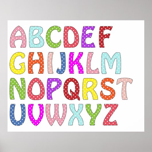 ALPHABET-Wandplakat Poster (Vorne)
