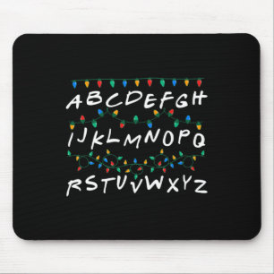 Alphabet Weihnachtsbeleuchtung Familie Matching Pa Mousepad