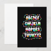 Alphabet Weihnachtsbeleuchtung Lehrer und Schüler  Einladung (Vorne/Hinten)