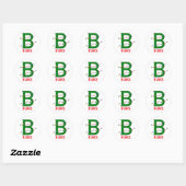 Alphabet Weihnachtslichter Geschenklabels Runder Aufkleber (Blatt)