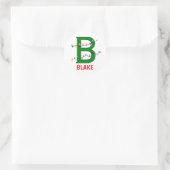 Alphabet Weihnachtslichter Geschenklabels Runder Aufkleber (Tasche)