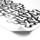 Alphabet White / Grey Fotodruck (Ecke)
