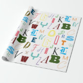 Alphabet Wrapping Paper Geschenkpapier (Ungerollt)