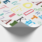 Alphabet Wrapping Paper Geschenkpapier (Ecke)