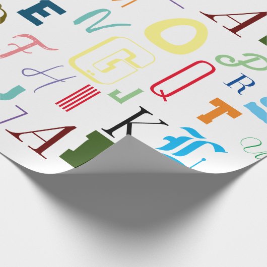 Alphabet Wrapping Paper Geschenkpapier (Ecke)