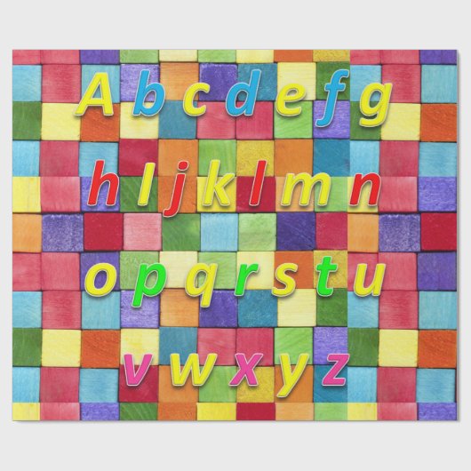 Alphabet Wrapping Paper Geschenkpapier (Flach)