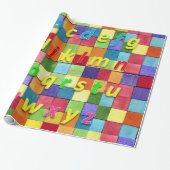 Alphabet Wrapping Paper Geschenkpapier (Ungerollt)