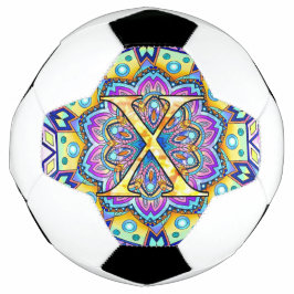 Alphabet X mandala Fußball