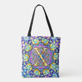 Alphabet X mandala Tasche (Rückseite)