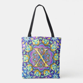 Alphabet X mandala Tasche