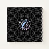 Alphabet Z Monogram Handwriting Notizblock (Rückseite)