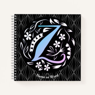 Alphabet Z Monogram Handwriting Notizblock