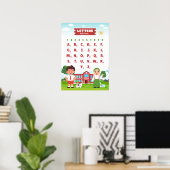 Alphabet & Zahlen Bildung Poster (Heimbüro)