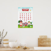 Alphabet & Zahlen Bildung Poster (Küche)