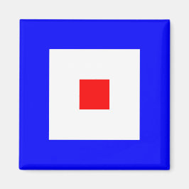 Alphabet-Zeichenbrief W (Whiskey) der Wasserflagge Magnet