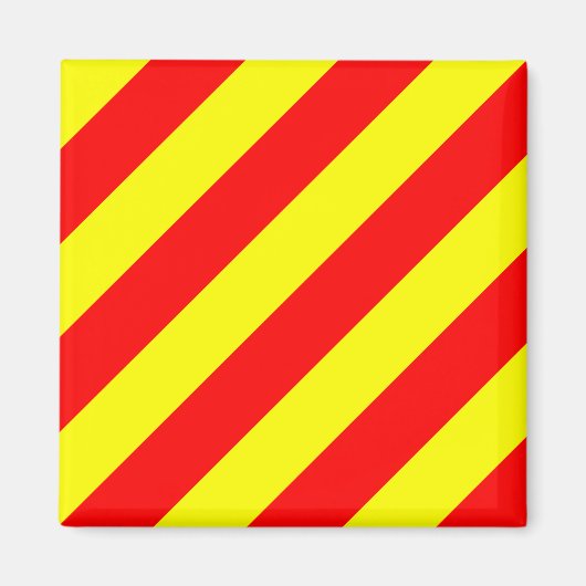 Alphabet-Zeichenbrief Y (Yankee) der Nautischen Fl Magnet (Vorne)